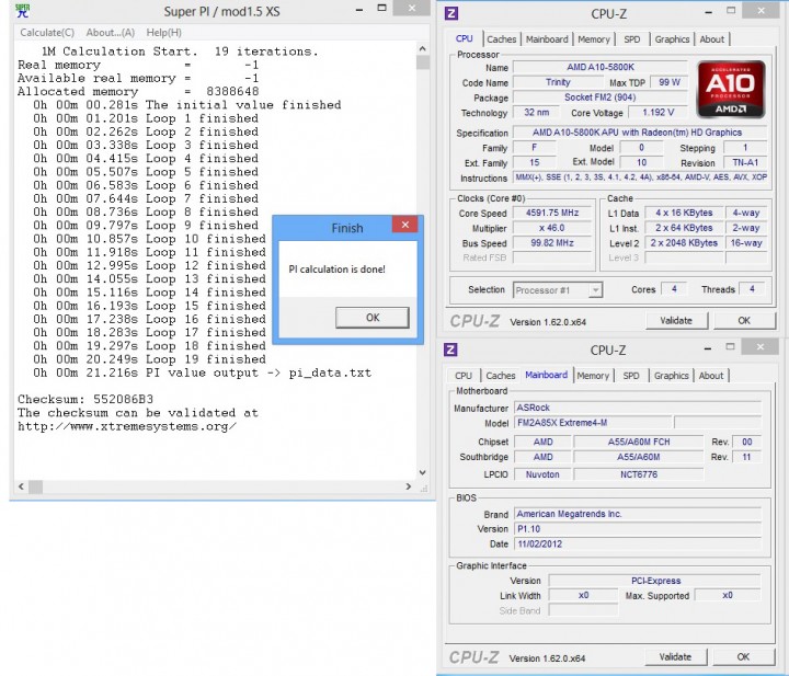 superpi1mb 720x617 ASROCK FM2A85X Extreme4 M 