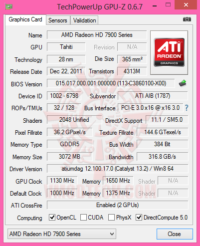 gpuz 2d NVIDIA GeForce GTX TITAN 6GB VS Powercolor AMD HD 7990 Devil13 6GB