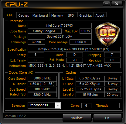 gig 2 ร่วมแชร์ภาพ CPU Z บนเมนบอร์ด GIGABYTE ในกิจกรรม ‘Year of the Snake Prize Draw’ จาก HWBOT