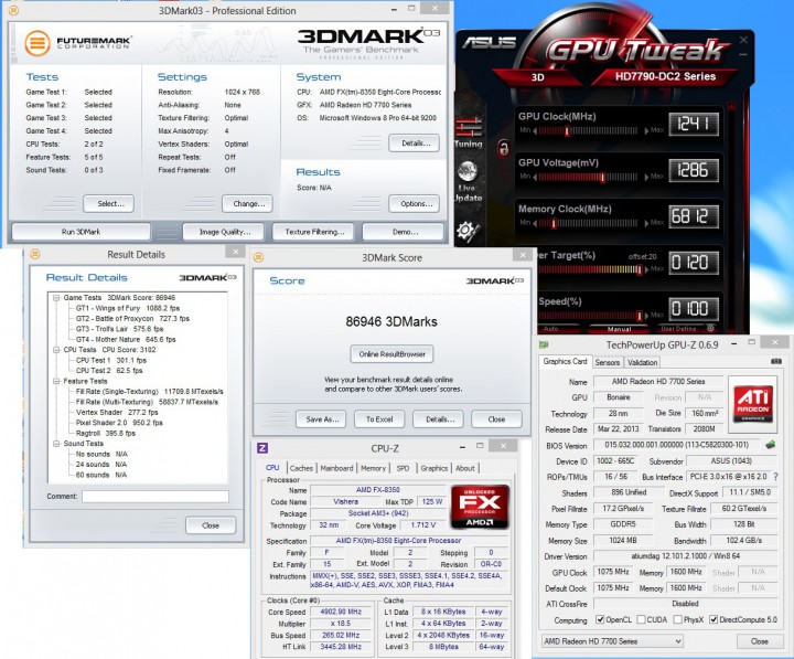 03 720x597 ASUS RADEON HD7790 DirectCU II OC On AMD FX 8350 