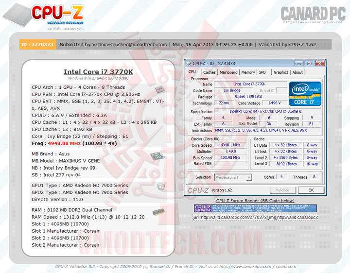 vali CORSAIR Dominator Platinum CMD8GX3M2A2133C9 DDR3 2133MHz CL9 8GB Kit Review