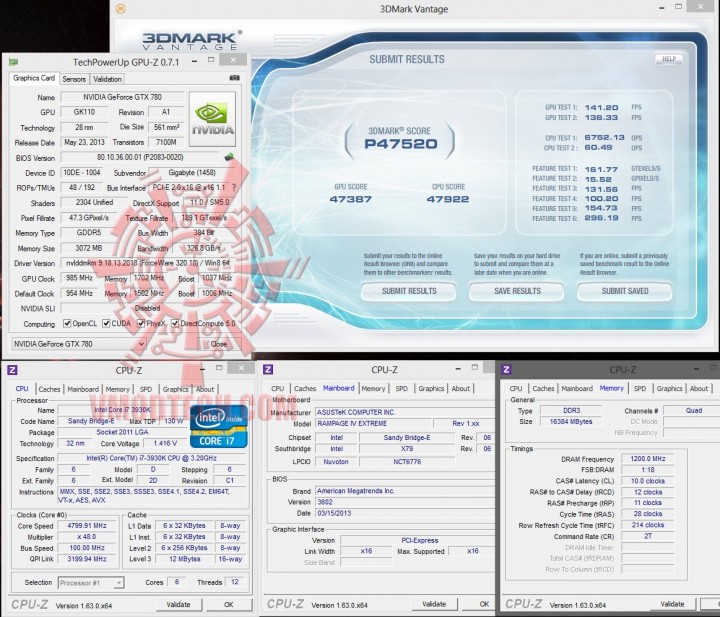 vantage oc 720x617 GIGABYTE GeForce GTX 780 WINDFORCE 3X Review