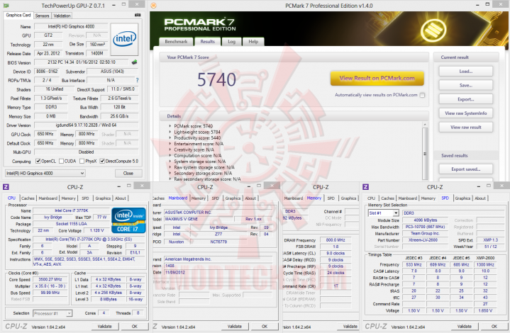 pcmark7 719x470 Intel Core i7 4770K 4th Generation and INTEL DZ87KLT 75K Review