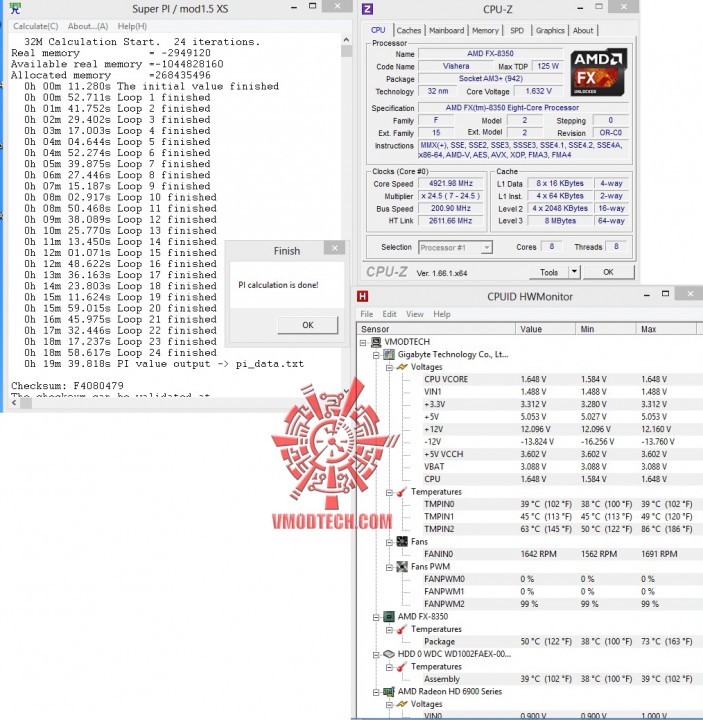 super pi 32 49 703x720 Cooler Master V8 GTS CPU Cooler