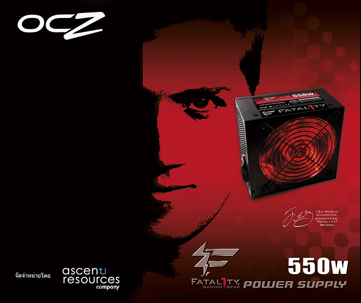 Ascenti Resources เปิดตัว Power Supply “OCZ” FATAL1TY Gaming 550 W 80 Plus เอาใจคอเกมเมอร์