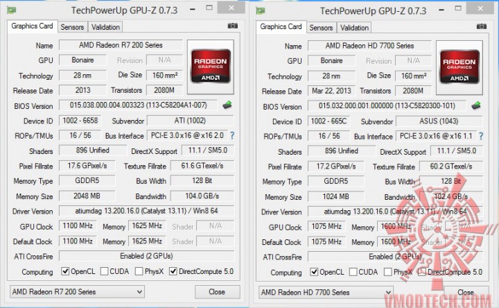 gpuz cf 720x444 AMD RADEON R7 260X & AMD RADEON HD 7790 Crossfire