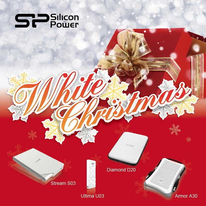 012 SP/Silicon Power ขอแนะนำของขวัญสุดพิเศษต้อนรับเทศกาลคริสมาสต์ปีนี้กับ  “White Christmas Series”