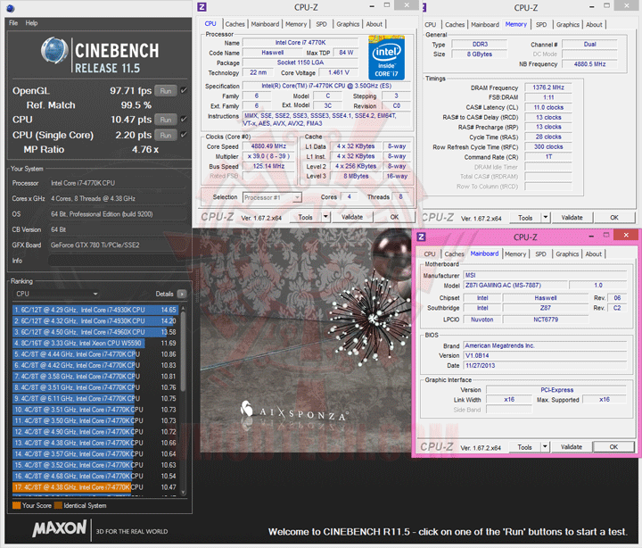 c115 MSI Z87I GAMING AC Mini ITX Motherboard Review