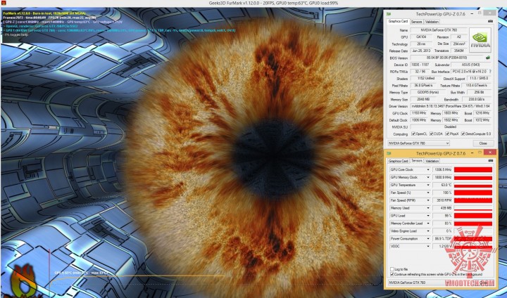 furmark oc 720x424 ASUS GTX 760 DirectCU II OC 