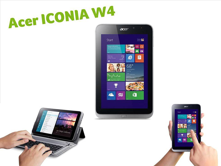 012 Acer ICONIA W4 วินโดวส์แท็บเล็ตหน้าจอ 8 นิ้ว  พร้อมระบบปฏิบัติการ Windows 8.1  สะดวกพกพา รองรับ 3G เต็มศักยภาพการทำงาน