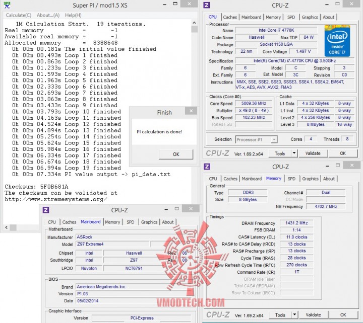 superpi 5 720x642 ASRock Z97 Extreme4 Motherboard Review