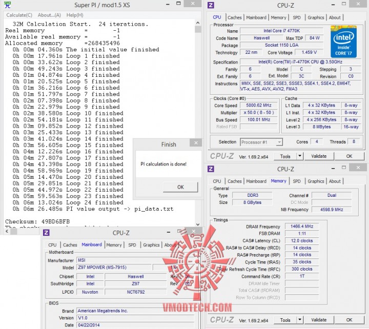 superpi32 5ghz 720x642 MSI Z97 MPOWER Motherboard Review