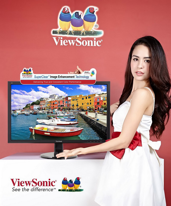 013 ViewSonic เผยจอภาพล่าสุด มาพร้อมสีสันที่สดใสด้วย  SuperClear® Image Enhancement Technology  VX56 Series ให้ภาพที่สว่างกว่า อิ่มกว่า และสีสันที่สดใสกว่า 