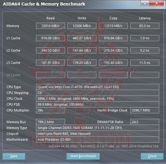 aida 01 ACER Predator G3 605 Desktop computer Review