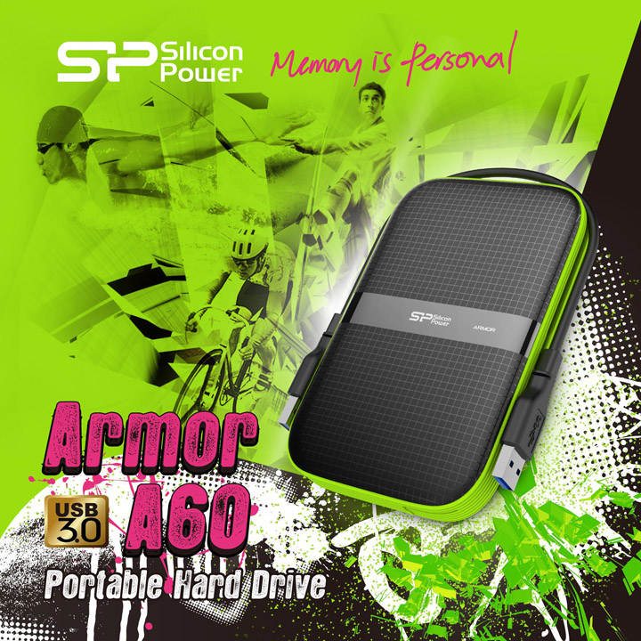 011 SP/ Silicon Power เปิดตัวฮาร์ดดิสก์แบบพกพา USB 3.0 รุ่น Armor A60—  360 ° Cover up ~ ทนทนทุกสภาวะการใช้งาน