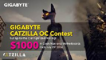 02 GIGABYTE ประกาศผลผู้ชนะในกิจกรรม CATZILLA OC Contest  โอเวอร์คล็อกเกอร์ WebTourist และ DANCOP คือผู้คว้าชัยชนะได้รับเมนบอร์ด และเงินรางวัล พร้อมความสำเร็จในการสร้างสรรค์สถิติโลก