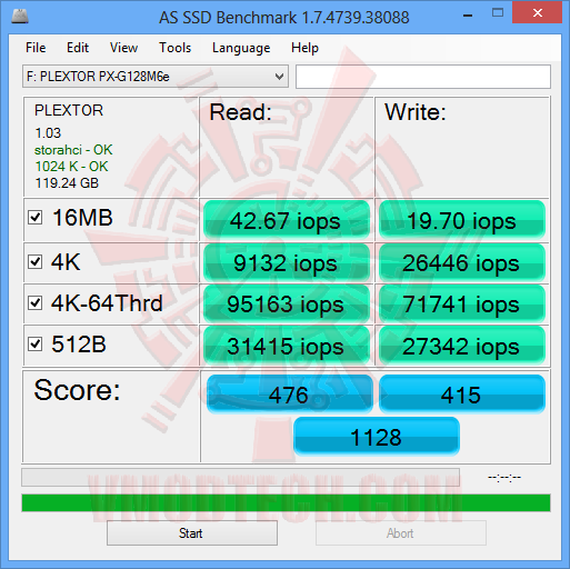 asssdbenchmark 02 ASRock Z97 Extreme6 Ultra M.2 PCIe Gen3x4 With Plextor PCIe M.2 2280 SSD PX G128M6e Review