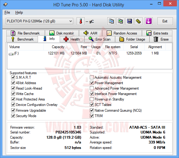 hdtunepro info ASRock Z97 Extreme6 Ultra M.2 PCIe Gen3x4 With Plextor PCIe M.2 2280 SSD PX G128M6e Review