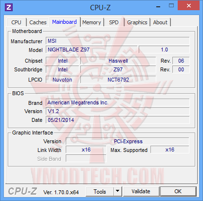 cpu z 03 MSI GAMING NIGHTBLADE Z97 Barebone computer Review