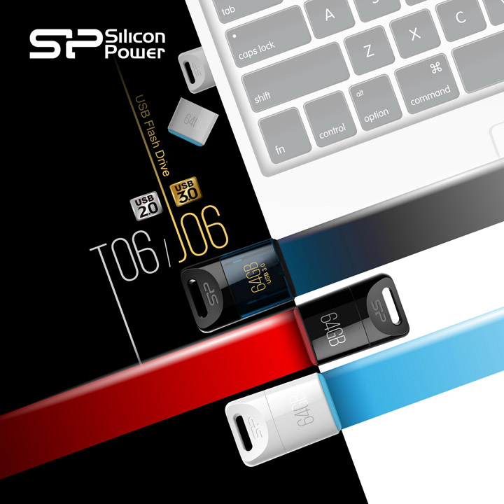 011 SP/ Silicon Power เปิดตัวเฟรชไดรฟ์ไซส์Super Mini แบบ Plug and forget  Touch T06 (USB 2.0)และ Jewel J06 (USB 3.0) เล็กและเบาที่สุด