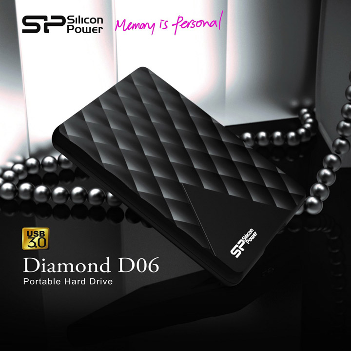 014 SP/ Silicon Power เปิดตัวฮาร์ดดิสก์แบบพกพาแบบUSB 3.0 รุ่นล่าสุด  Diamond D06— หรูหราสไตล์ไฮโซ