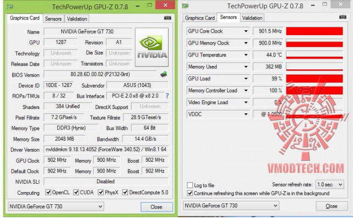 gpuz 720x446 ASUS GT 730 silent 