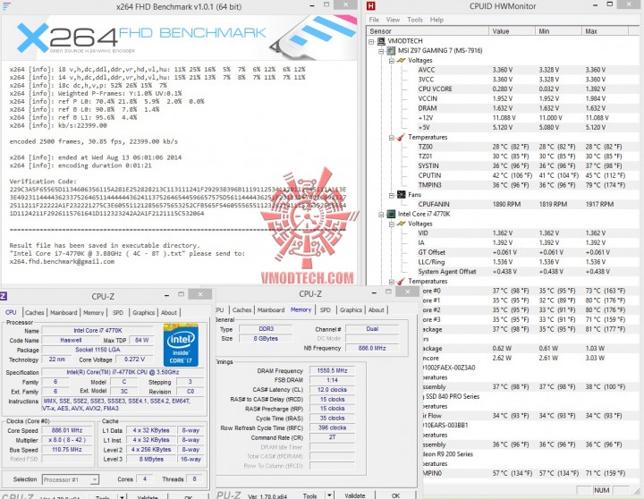 x264 2 720x558 AVEXIR CORE SERIES DDR3 3100 CL12 8GB