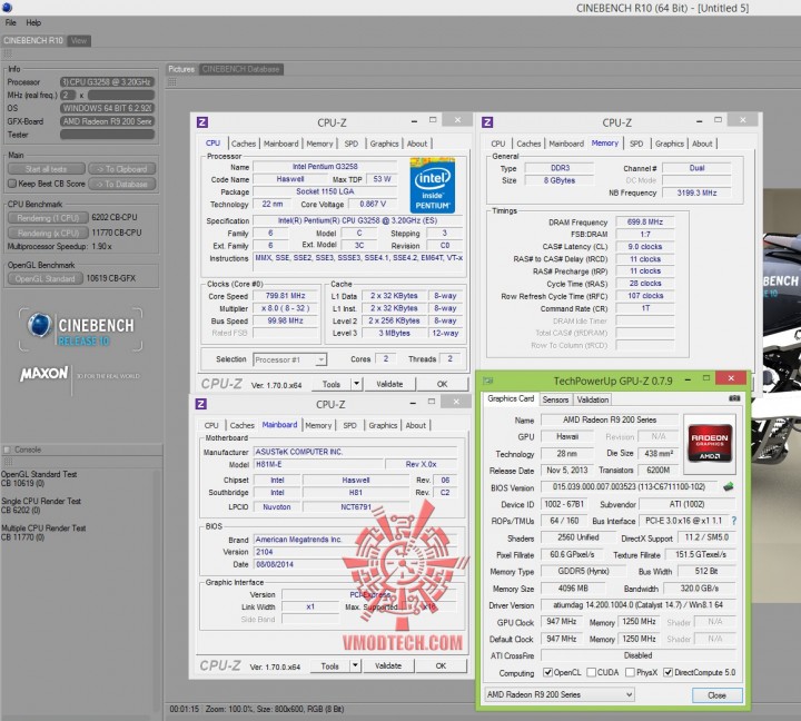 cine10 720x648 ASUS H81M E and Intel Pentium G3258 Review