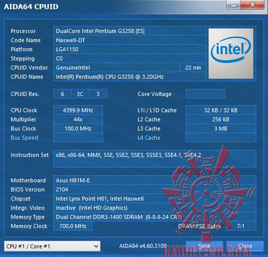 cpu aida oc ASUS H81M E and Intel Pentium G3258 Review