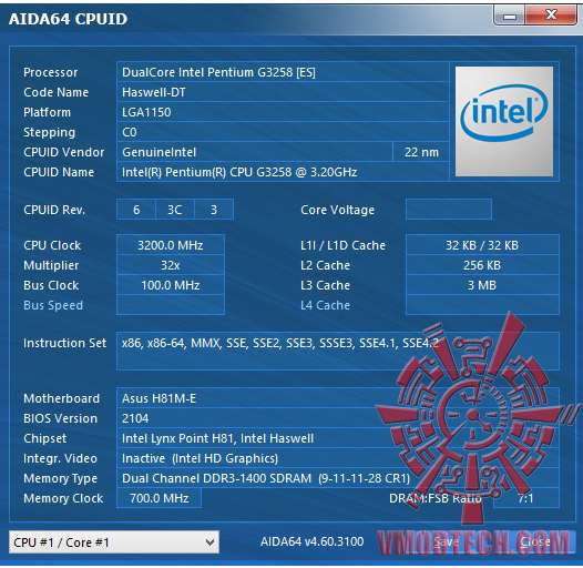 cpu aida ASUS H81M E and Intel Pentium G3258 Review