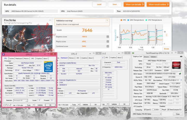 fire oc 720x464 ASUS H81M E and Intel Pentium G3258 Review