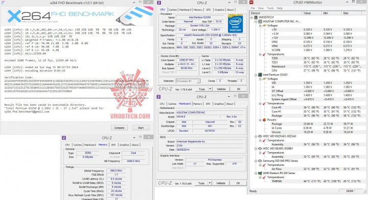 x264 oc 720x393 ASUS H81M E and Intel Pentium G3258 Review