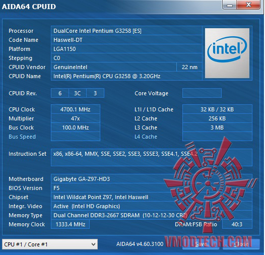 cpu aida GIGABYTE Z97 HD3