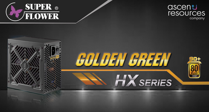 01 Super Flower  Golden Green HX Series การันตีประสิทธิภาพการจ่ายไฟด้วย 80 Plus Gold 