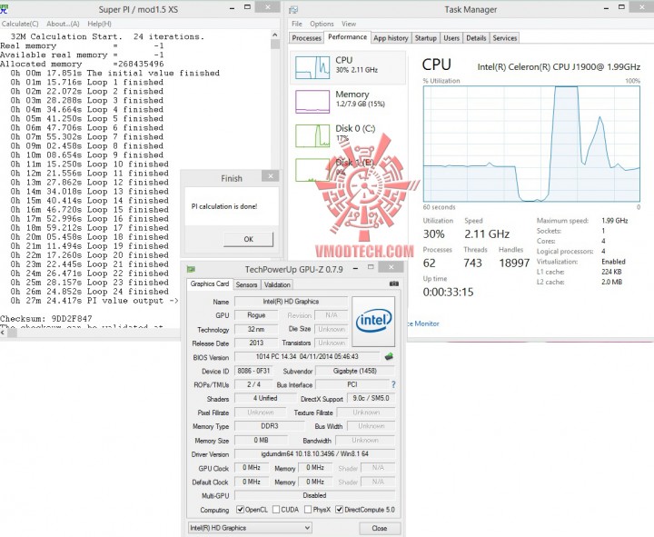 superpi32 720x591 GIGABYTE GA J1900M D2P