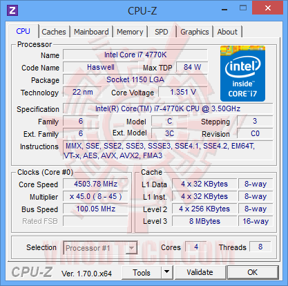 cpu z 01 Thermaltake Toughpower 750W GOLD Power Supply Review