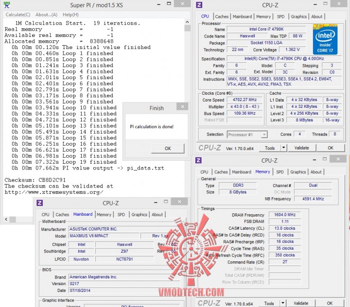 superpi1 mb 3200 720x632 Geil EVO POTENZA 2666MHz C11 8GB