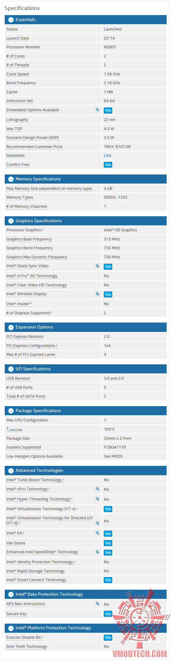 cpu spec ECS LIVA Mini PC Kit 