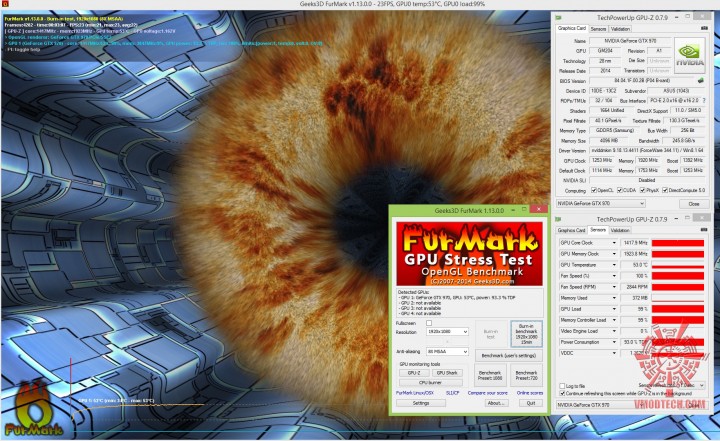 furmark oc 720x441 ASUS STRIX GTX970 DC2OC 4GD5