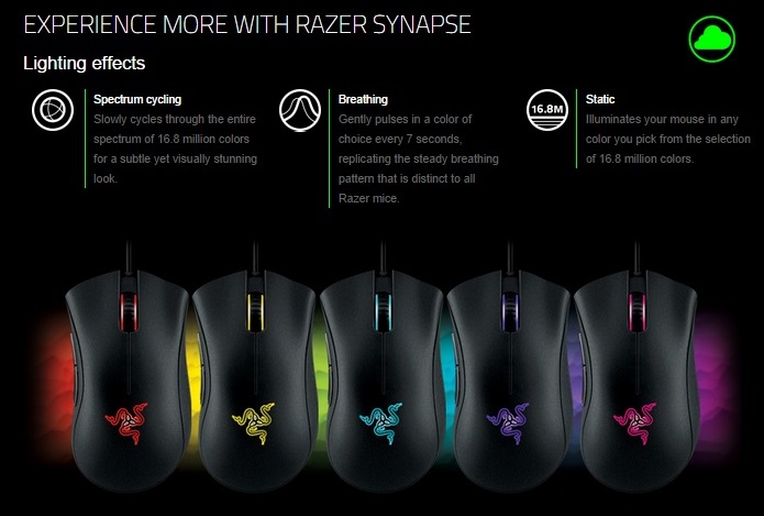 lighting effects Ascenti Resources : Razer DeathAdder Chroma เมาส์เล่นเกมที่ดีที่สุดในโลก พร้อมจำหน่ายแล้ววันนี้