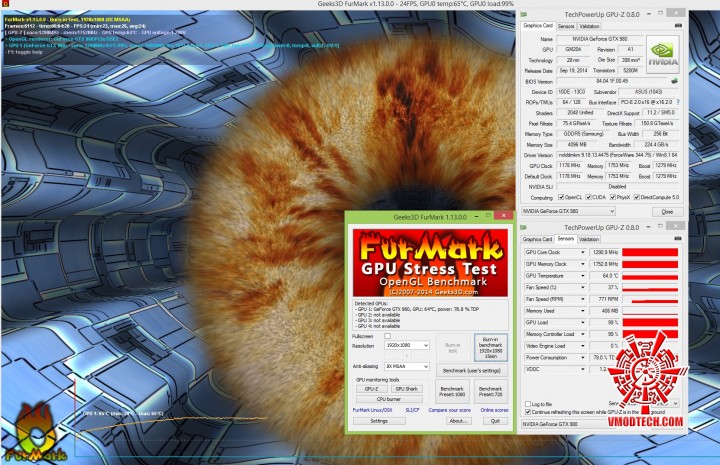fumark1 720x465 ASUS STRIX GTX980 DC2OC 4GD5