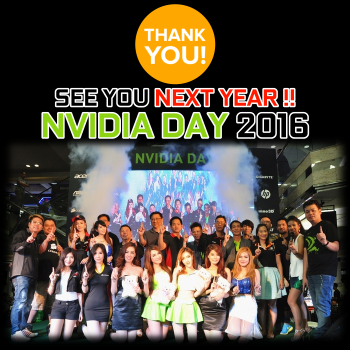 thank NVIDIA สร้างปรากฏการณ์ “ฮอลล์ทะลัก”!!ในงาน NVIDIA DAY 2015  กระตุ้นตลาดเกมและไอทีเมืองไทย ให้คึกคักแต่ต้นปี