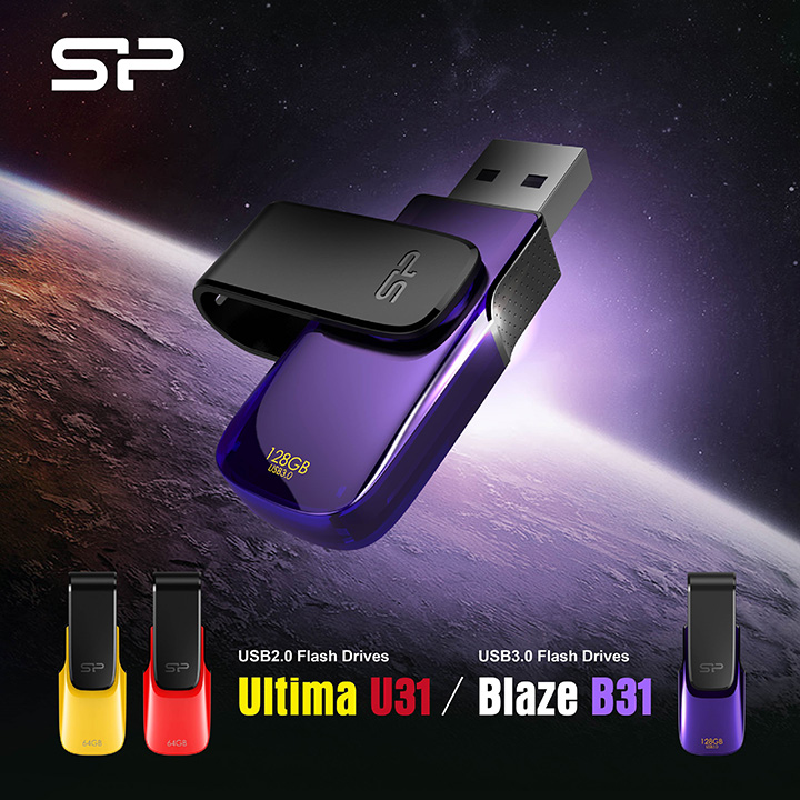 011 SP/ Silicon เปิดตัวแฟลชไดร์ฟUSB 2 รุ่นล่าสุด  Ultima U31&Blaze B31ที่มาพร้อมดีไซด์ฝาปิดแบบหมุนได้สุดแนว