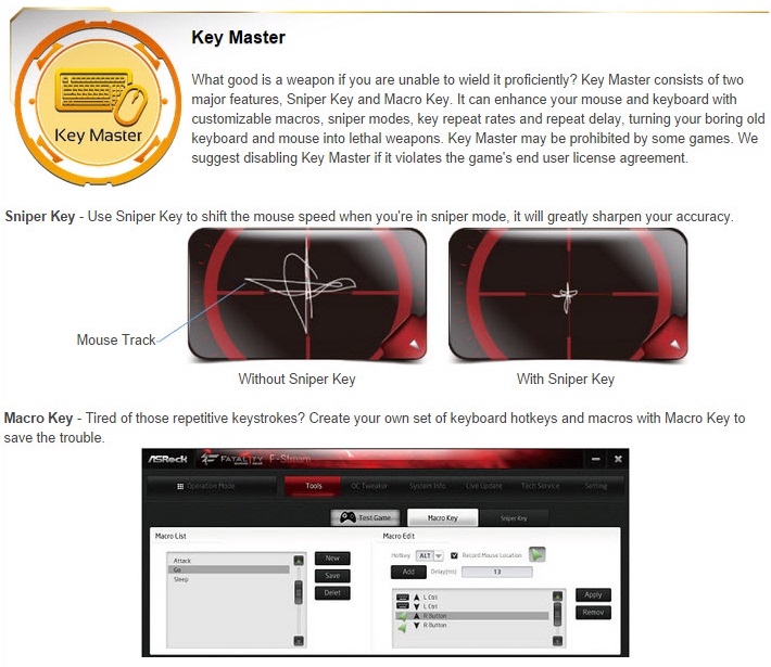 asrock key master Key Master  ฟีเจอร์สุด Cool เฉพาะเมนบอร์ดจาก ASRock เท่านั้น