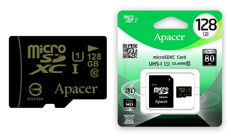 01 Apacer เปิดตัว 128GB microSDXC Memory Card  โซลูชั่นล่าสุดของ mobile storage อ่าน/เขียนเร็วที่สุดในคลาส ด้วยความเร็ว 80/20MB.