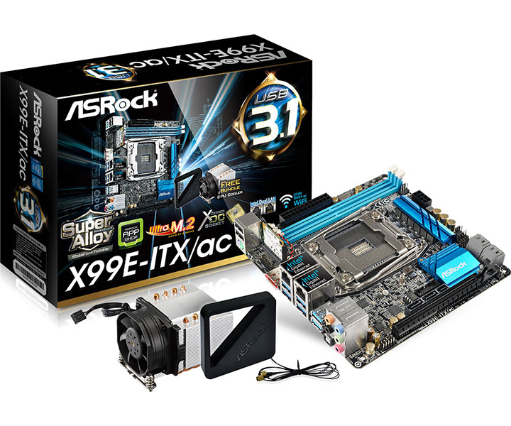 x99e itxacl1 ครั้งแรกของโลกกับเมนบอร์ดASRock X99E ITX/acขนาดเล็ก Mini ITX 