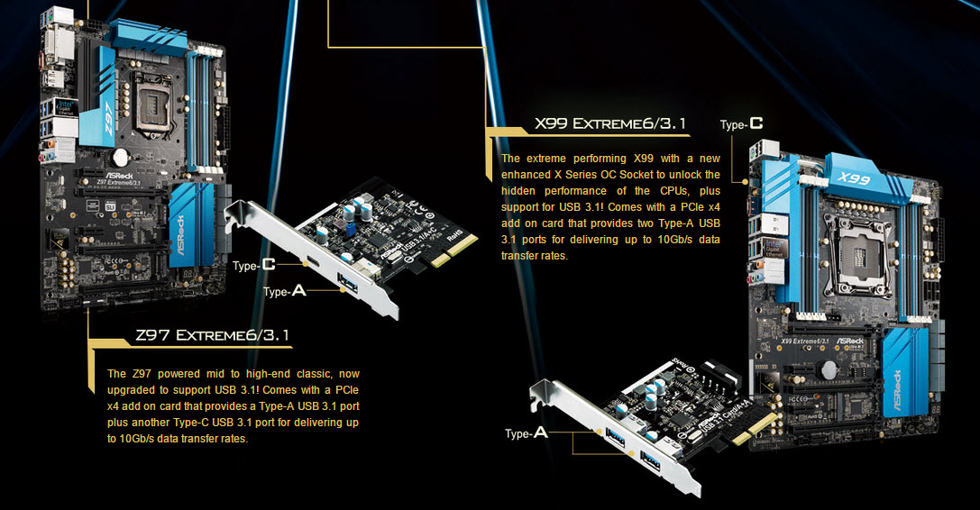 asrock usb 31 mainboard 00 ASRock เผยโฉมเมนบอร์ด USB 3.1 series