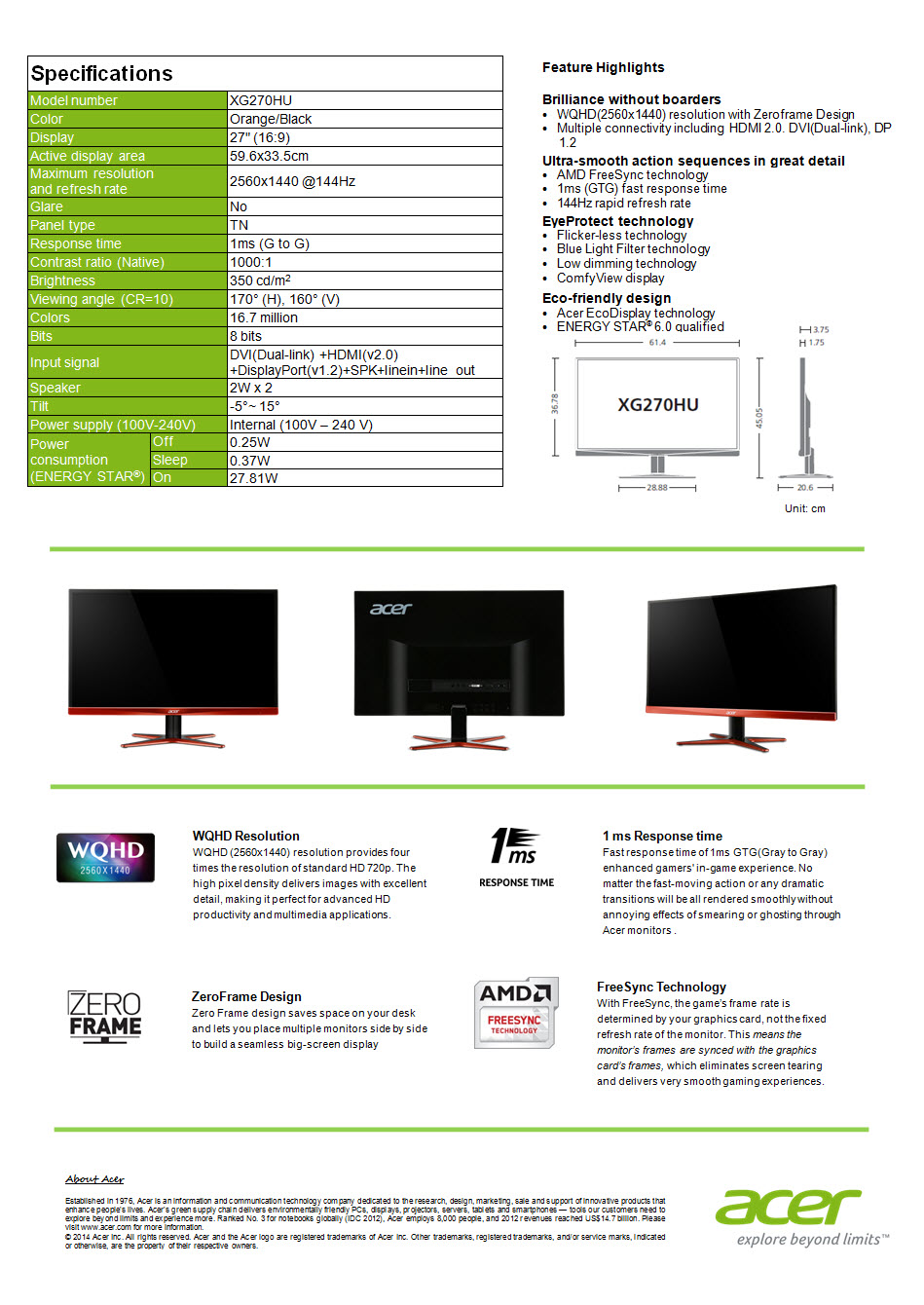 acer xg270hu refresh rate keep changing