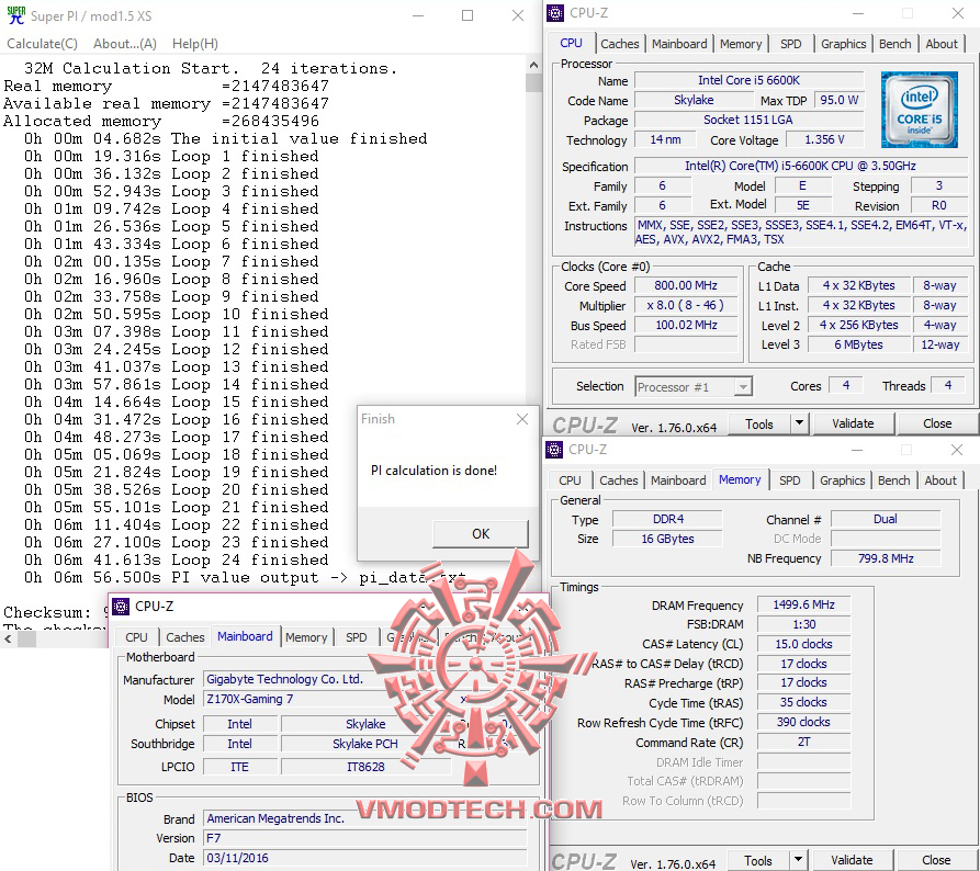 superpi32 Panram NINJA V DDR4 3000Mhz 16GB Review