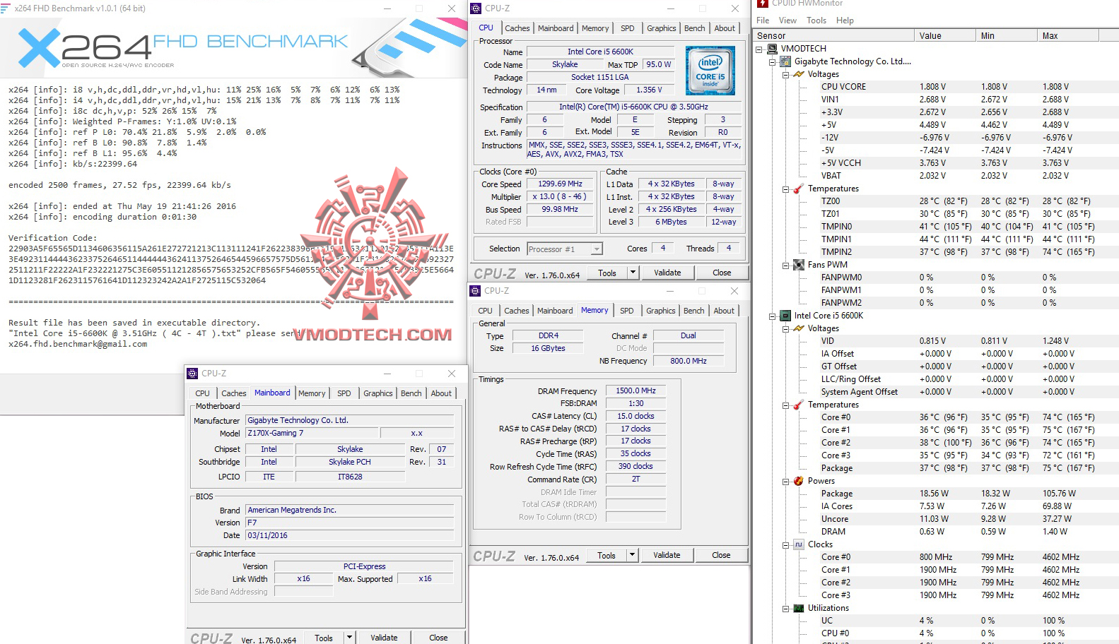 x264 2 Panram NINJA V DDR4 3000Mhz 16GB Review